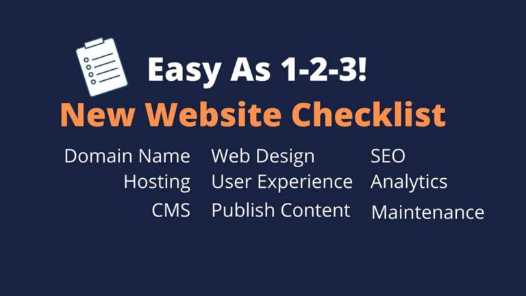 New Website Checklist – Easy As 1-2-3!