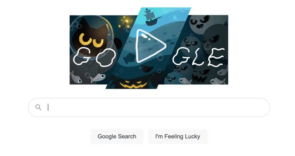 Google Halloween Interactive Doodle from October 2020