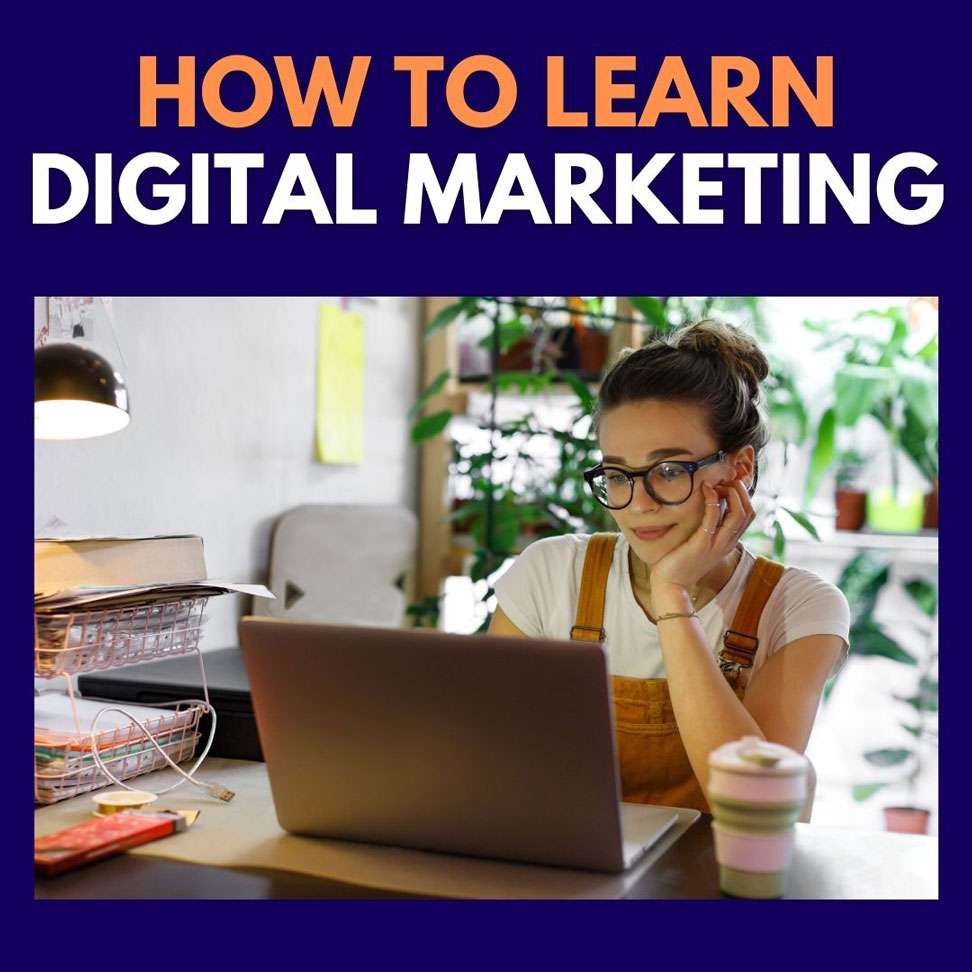 A student is on an online course about digital marketing